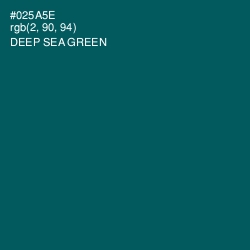 #025A5E - Deep Sea Green Color Image