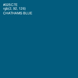 #025C7E - Chathams Blue Color Image