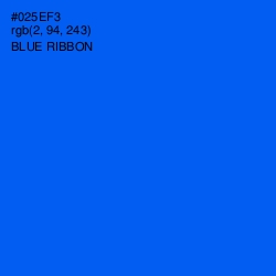 #025EF3 - Blue Ribbon Color Image