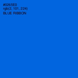 #0265E0 - Blue Ribbon Color Image