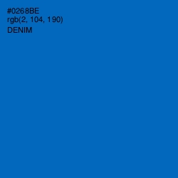 #0268BE - Denim Color Image