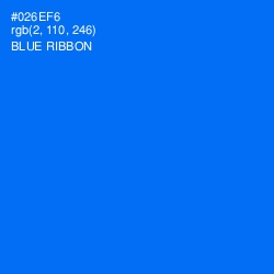 #026EF6 - Blue Ribbon Color Image