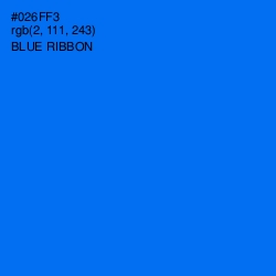 #026FF3 - Blue Ribbon Color Image