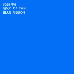 #026FF6 - Blue Ribbon Color Image
