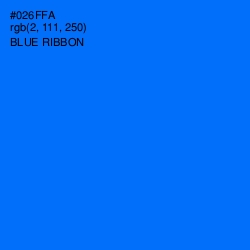 #026FFA - Blue Ribbon Color Image