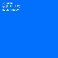 #026FFD - Blue Ribbon Color Image