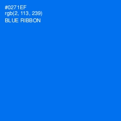#0271EF - Blue Ribbon Color Image