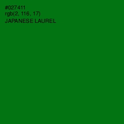 #027411 - Japanese Laurel Color Image