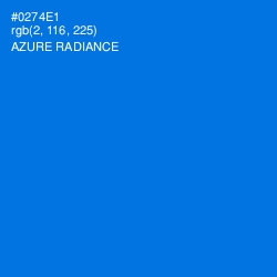 #0274E1 - Azure Radiance Color Image