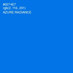 #0274E7 - Azure Radiance Color Image