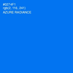 #0274F1 - Azure Radiance Color Image