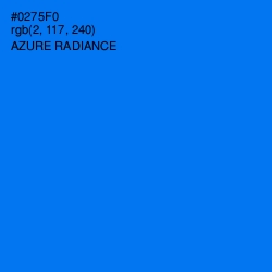 #0275F0 - Azure Radiance Color Image