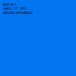 #0275F1 - Azure Radiance Color Image