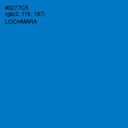 #0277C5 - Lochmara Color Image