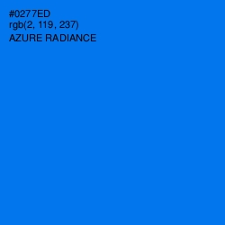 #0277ED - Azure Radiance Color Image