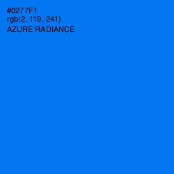 #0277F1 - Azure Radiance Color Image