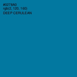 #0278A0 - Deep Cerulean Color Image