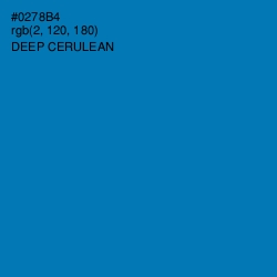 #0278B4 - Deep Cerulean Color Image