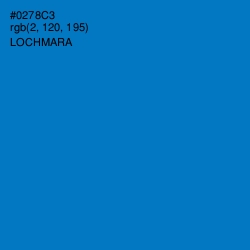 #0278C3 - Lochmara Color Image