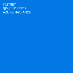 #0278E7 - Azure Radiance Color Image