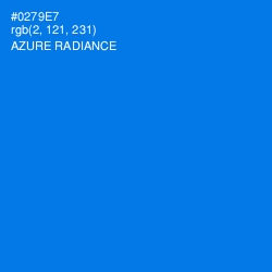 #0279E7 - Azure Radiance Color Image