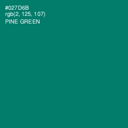 #027D6B - Pine Green Color Image