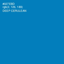#027EBD - Deep Cerulean Color Image