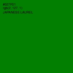 #027F01 - Japanese Laurel Color Image