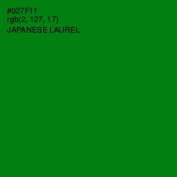 #027F11 - Japanese Laurel Color Image