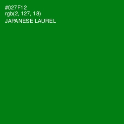 #027F12 - Japanese Laurel Color Image