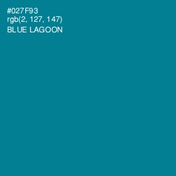 #027F93 - Blue Lagoon Color Image