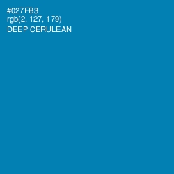 #027FB3 - Deep Cerulean Color Image