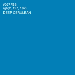 #027FB6 - Deep Cerulean Color Image