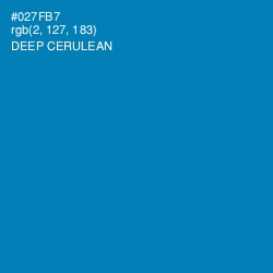 #027FB7 - Deep Cerulean Color Image