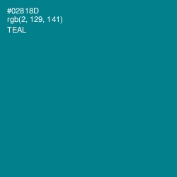 #02818D - Teal Color Image