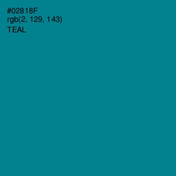 #02818F - Teal Color Image