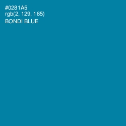 #0281A5 - Bondi Blue Color Image