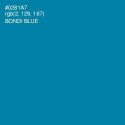 #0281A7 - Bondi Blue Color Image