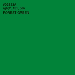 #02833A - Forest Green Color Image