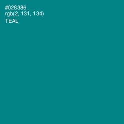 #028386 - Teal Color Image