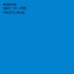 #0283D0 - Pacific Blue Color Image