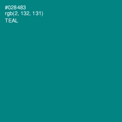 #028483 - Teal Color Image