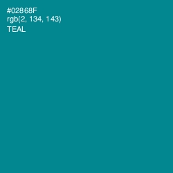 #02868F - Teal Color Image