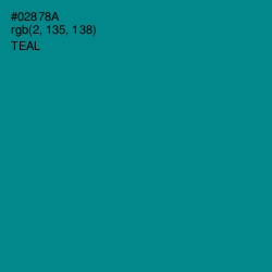 #02878A - Teal Color Image