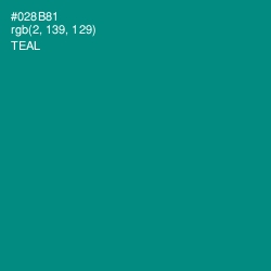 #028B81 - Teal Color Image