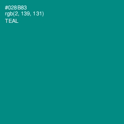 #028B83 - Teal Color Image