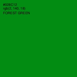 #028C12 - Forest Green Color Image