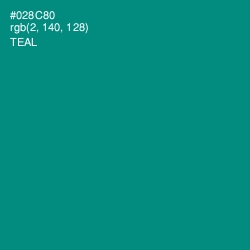 #028C80 - Teal Color Image