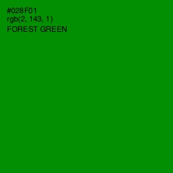 #028F01 - Forest Green Color Image