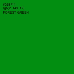 #028F11 - Forest Green Color Image